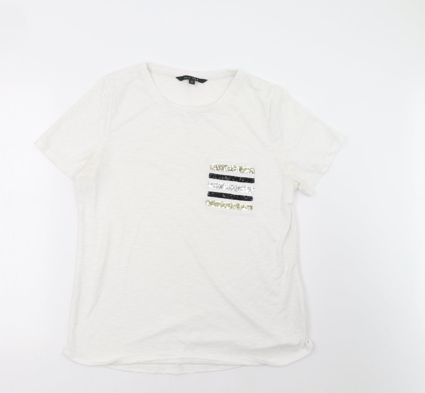 Bonmarché Womens White   Basic T-Shirt Size 14