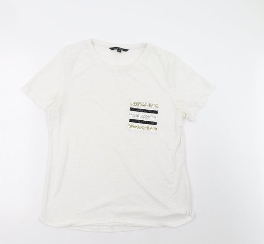 Bonmarché Womens White   Basic T-Shirt Size 14