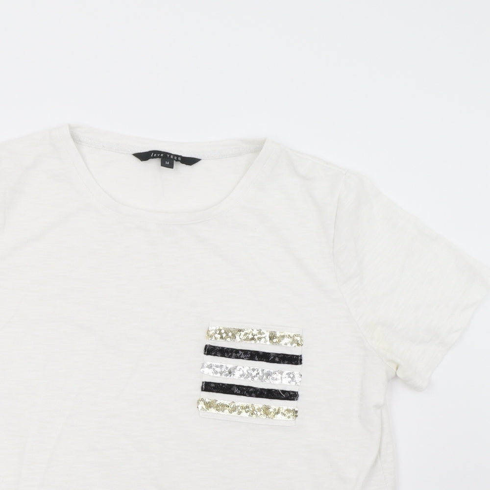 Bonmarché Womens White   Basic T-Shirt Size 14