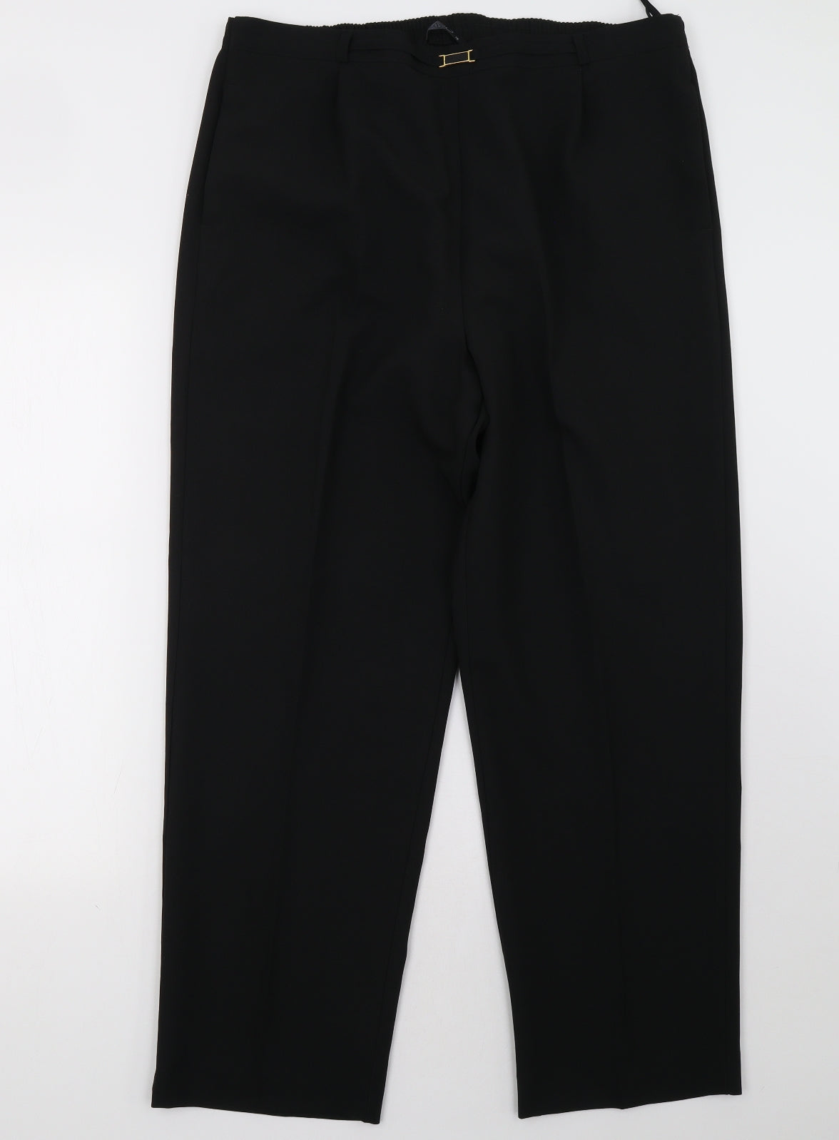 Womens UK Size 16 BM Regular Fit  Black Trousers
