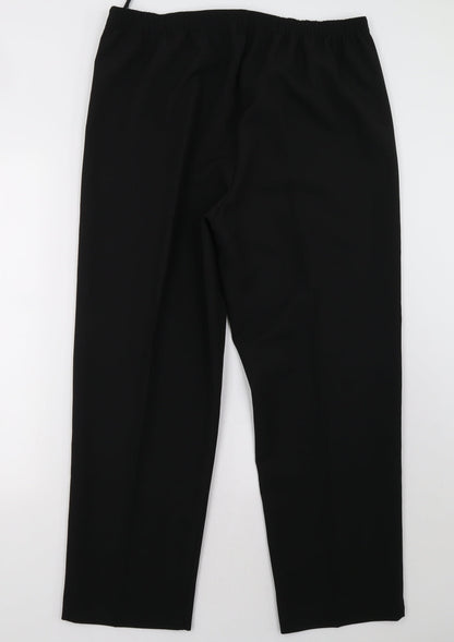 Womens UK Size 16 BM Regular Fit  Black Trousers