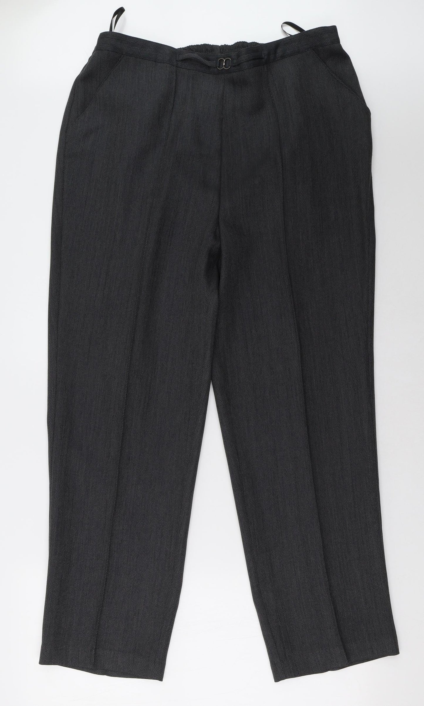 BM Womens Grey   Trousers  Size 16 L32 in