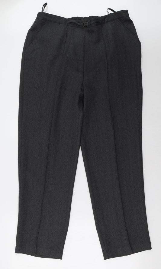 BM Womens Grey   Trousers  Size 16 L32 in