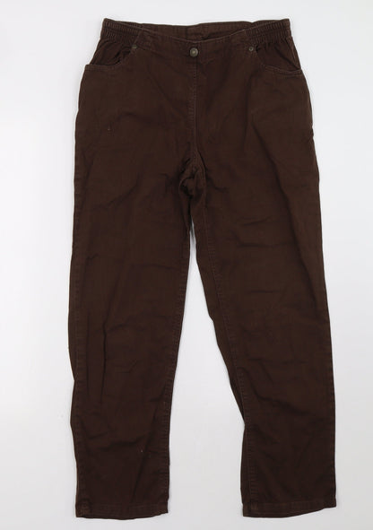 Classic Womens Brown   Trousers  Size 12 L30 in