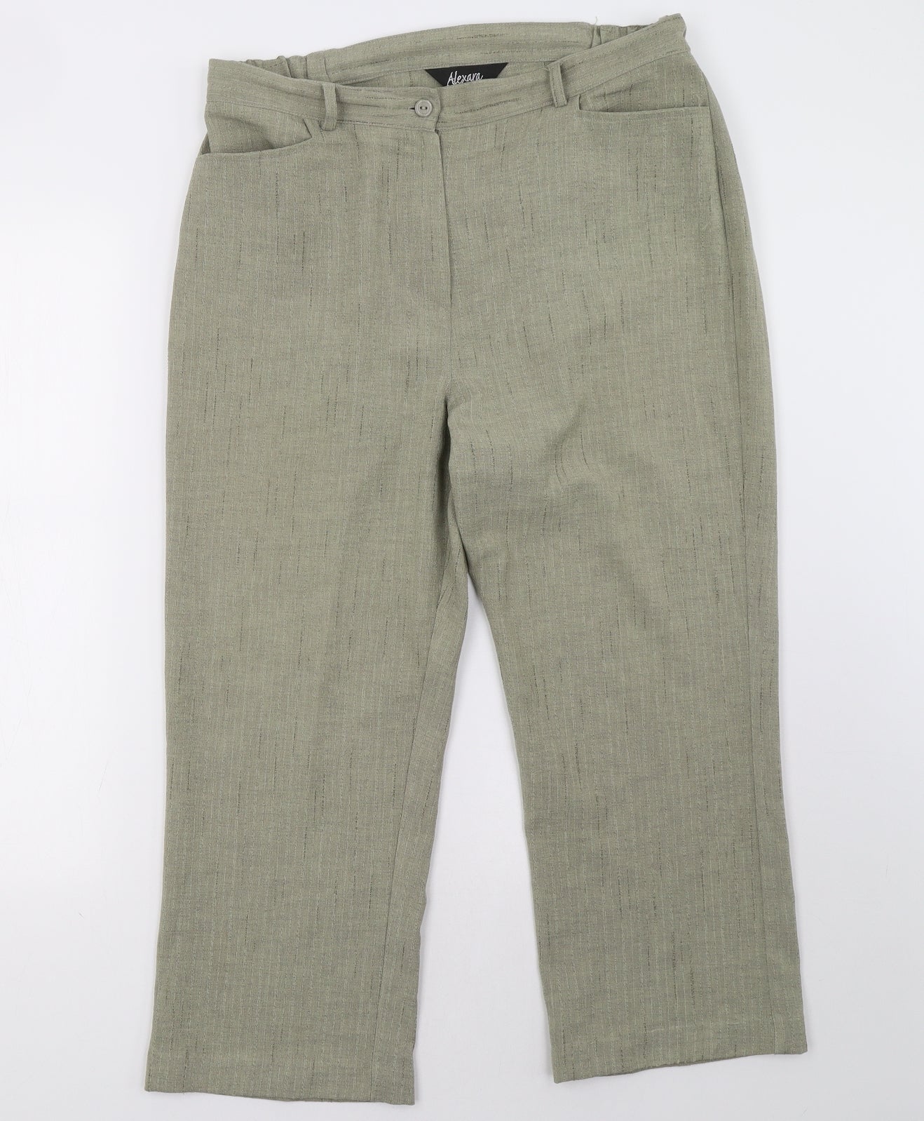 Womens UK Size 14 Alexara Regular Fit  Green Trousers