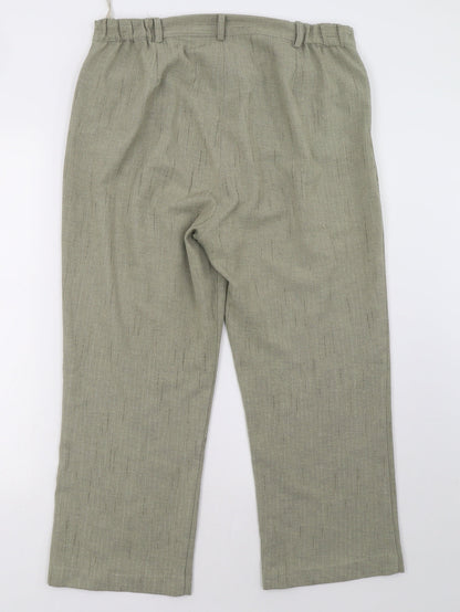 Womens UK Size 14 Alexara Regular Fit  Green Trousers