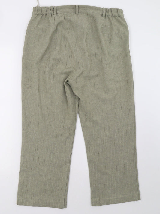 Womens UK Size 14 Alexara Regular Fit  Green Trousers