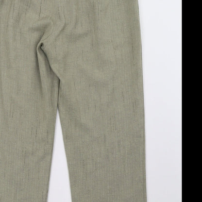 Womens UK Size 14 Alexara Regular Fit  Green Trousers