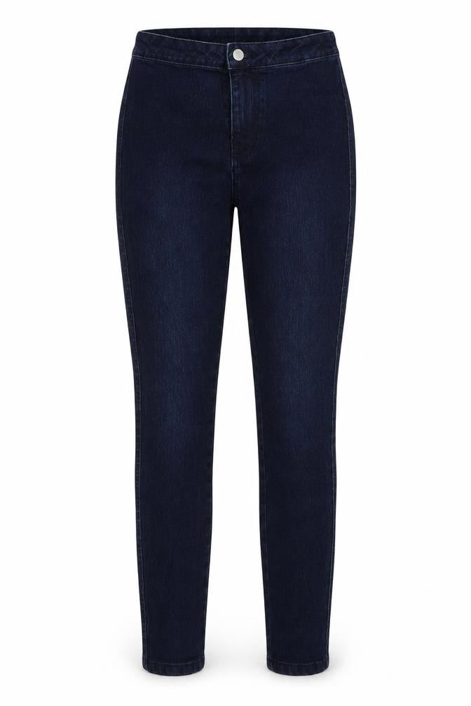 Front view of Clockhouse women’s blue skinny jeans, size UK 26, 28-inch leg