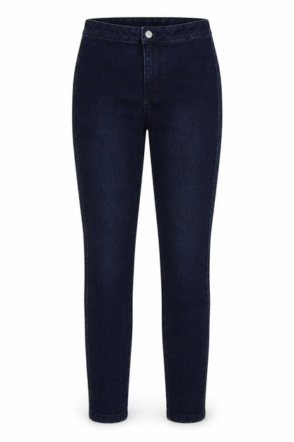 Front view of Clockhouse women’s blue skinny jeans, size UK 26, 28-inch leg