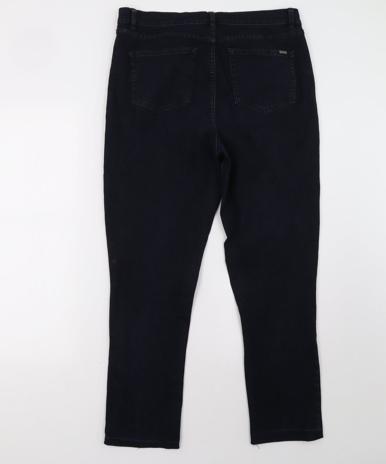 Womens UK Size 10 Preworn Regular Fit Straight Blue Jeans