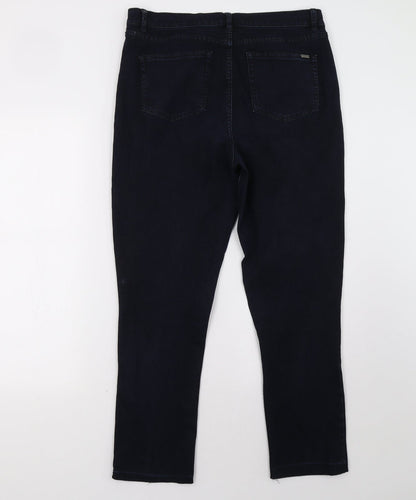 Womens UK Size 10 Preworn Regular Fit Straight Blue Jeans