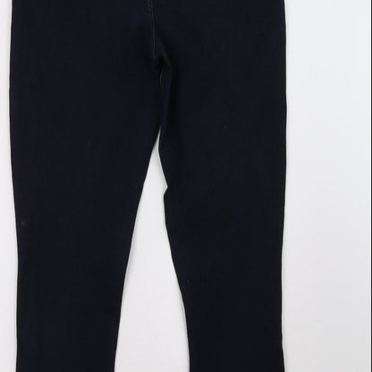 Womens UK Size 10 Preworn Regular Fit Straight Blue Jeans
