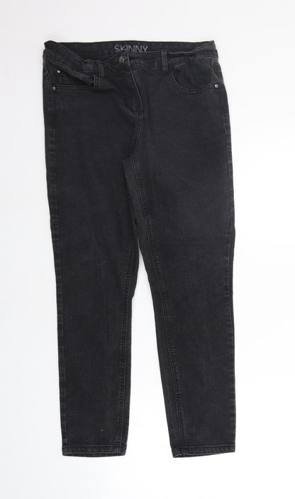 George Womens Black   Straight Jeans Size 12 L24 in