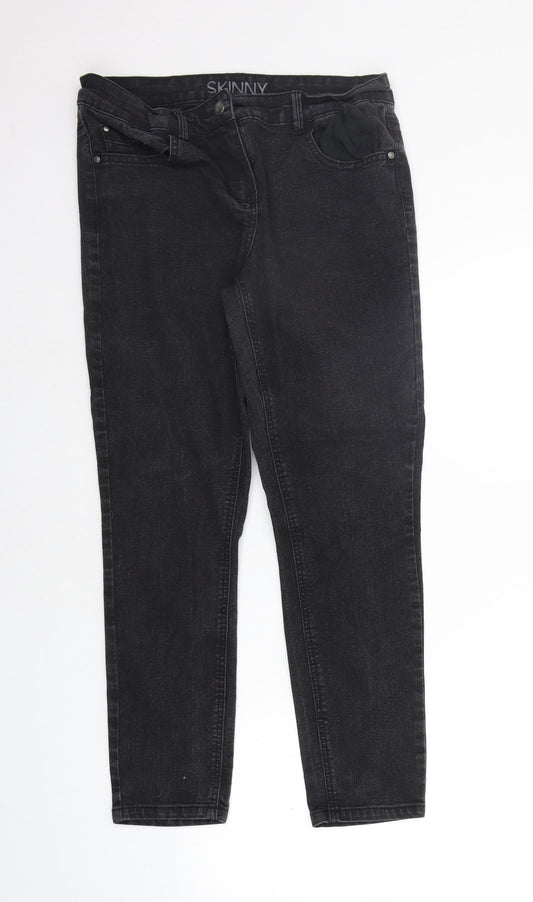 George Womens Black   Straight Jeans Size 12 L24 in