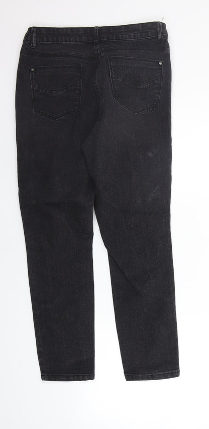 George Womens Black   Straight Jeans Size 12 L24 in