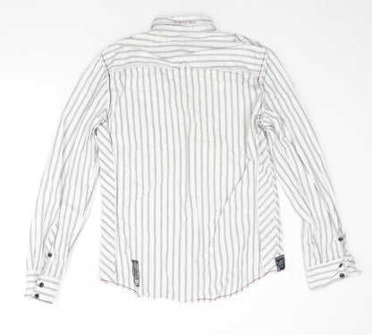 Mens UK Size M NEXT White  Button-Up Long Sleeve Casual Shirt
