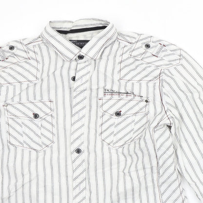 Mens UK Size M NEXT White  Button-Up Long Sleeve Casual Shirt