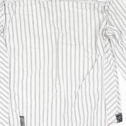 Mens UK Size M NEXT White  Button-Up Long Sleeve Casual Shirt