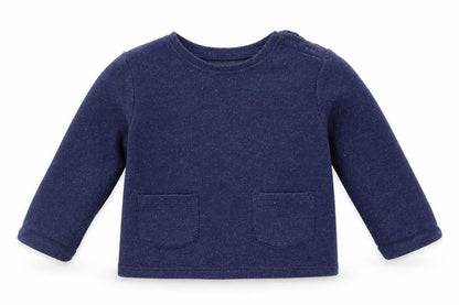 Front view of Tu Baby Blue jumper, size 6-9, Months