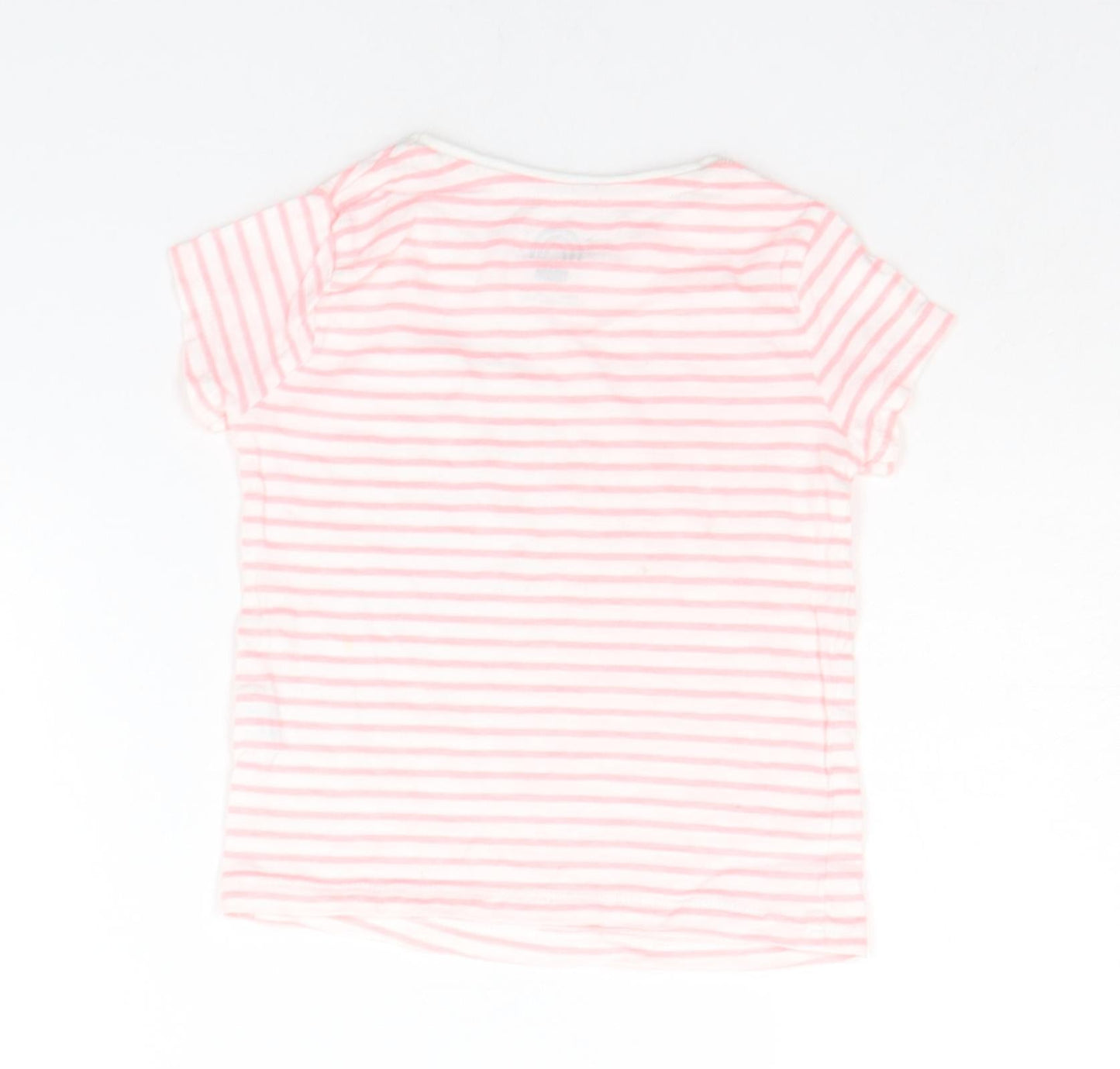F&F Baby Pink Striped  Basic T-Shirt Size 18-24 Months  - flamingo