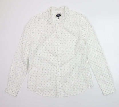 Mens UK Size L New Look White  Button-Up Long Sleeve Casual Shirt