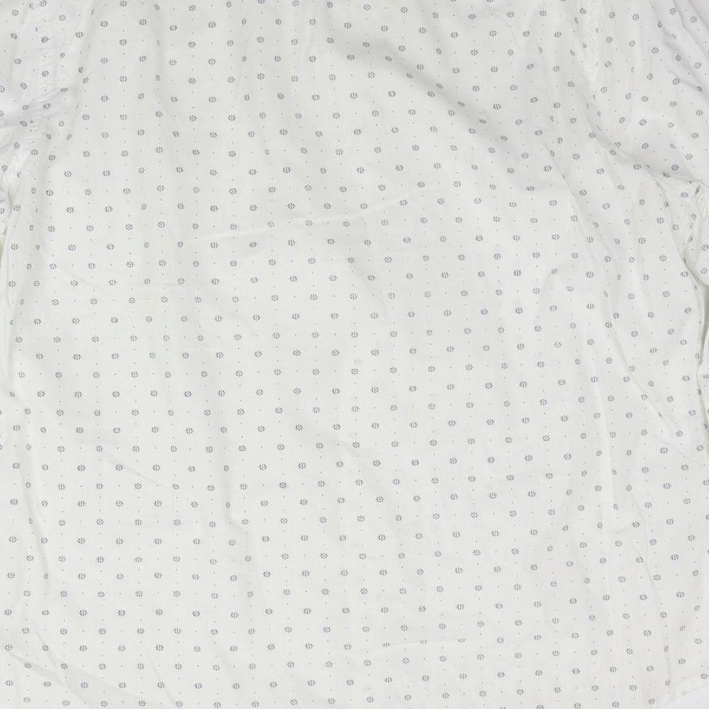Mens UK Size L New Look White  Button-Up Long Sleeve Casual Shirt