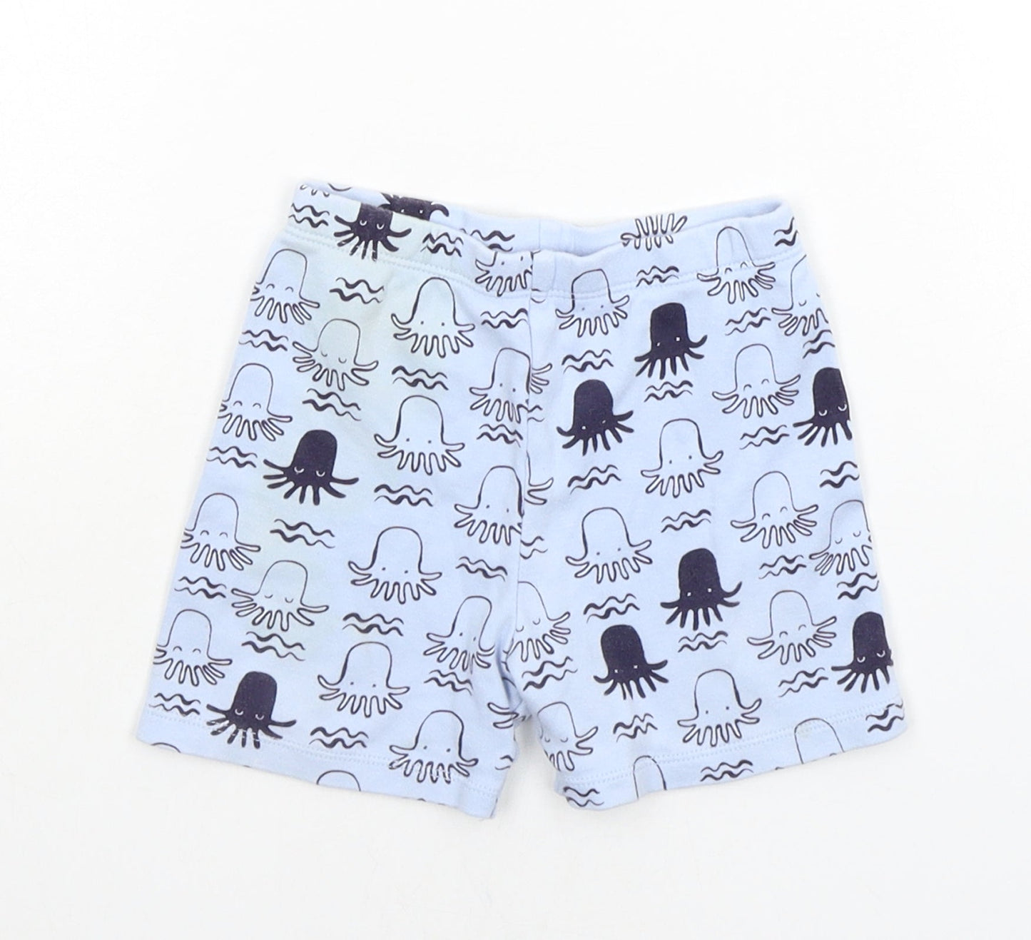 F&F Baby Blue   Cropped Trousers Size 9-12 Months  - squids