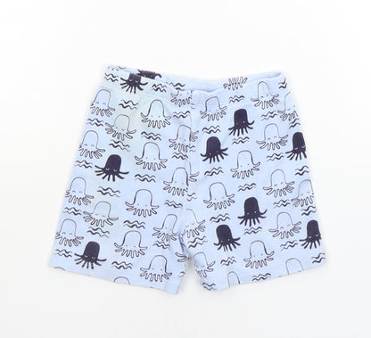 F&F Baby Blue   Cropped Trousers Size 9-12 Months  - squids