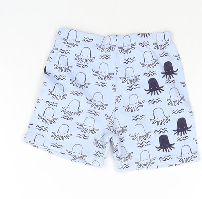 F&F Baby Blue   Cropped Trousers Size 9-12 Months  - squids