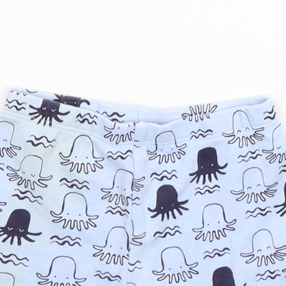 F&F Baby Blue   Cropped Trousers Size 9-12 Months  - squids