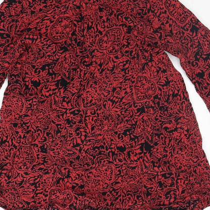 Monsoon Womens Red Geometric  Shirt Dress  Size M