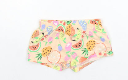 F&F Baby Orange Geometric  Cropped Trousers Size 18-24 Months  - fruit