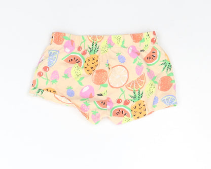 F&F Baby Orange Geometric  Cropped Trousers Size 18-24 Months  - fruit
