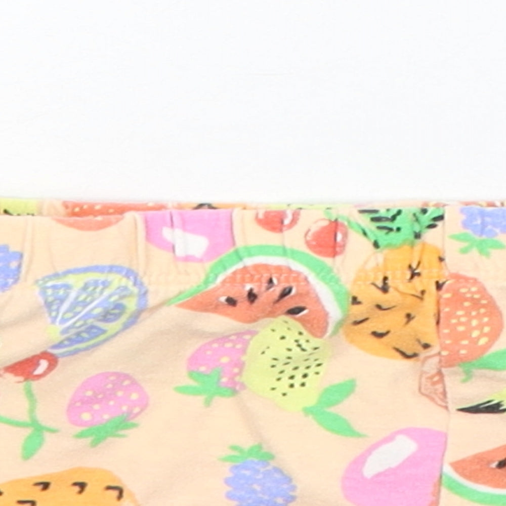 F&F Baby Orange Geometric  Cropped Trousers Size 18-24 Months  - fruit