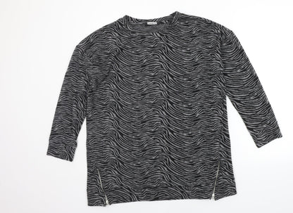George Womens Grey Floral  Pullover Jumper Size 14