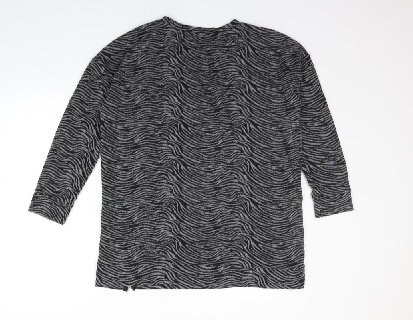 George Womens Grey Floral  Pullover Jumper Size 14