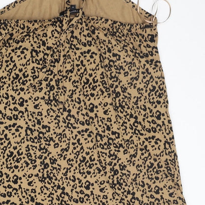 NEXT Womens Beige Animal Print  Basic Tank Size 12