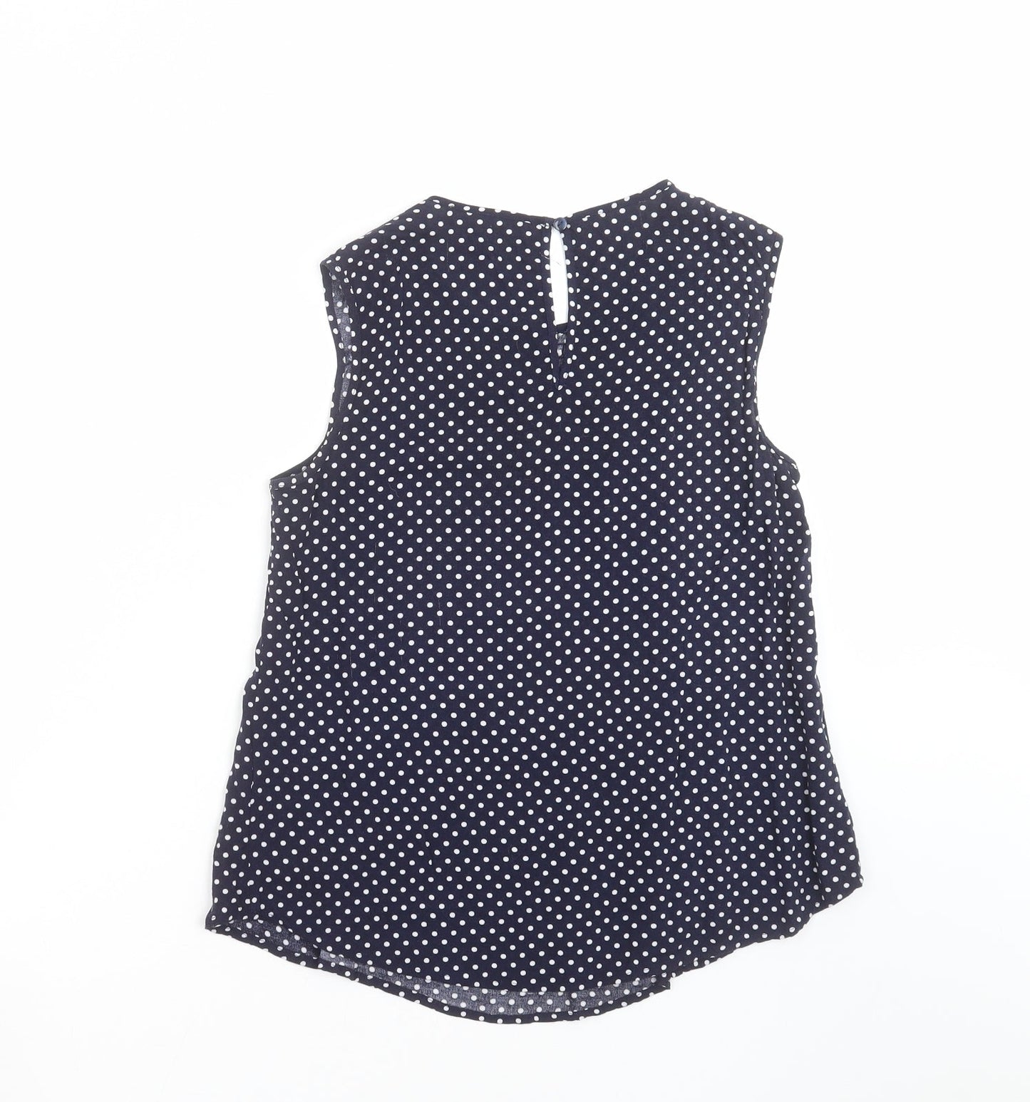 Primark Womens Blue Polka Dot  Basic Blouse Size 8