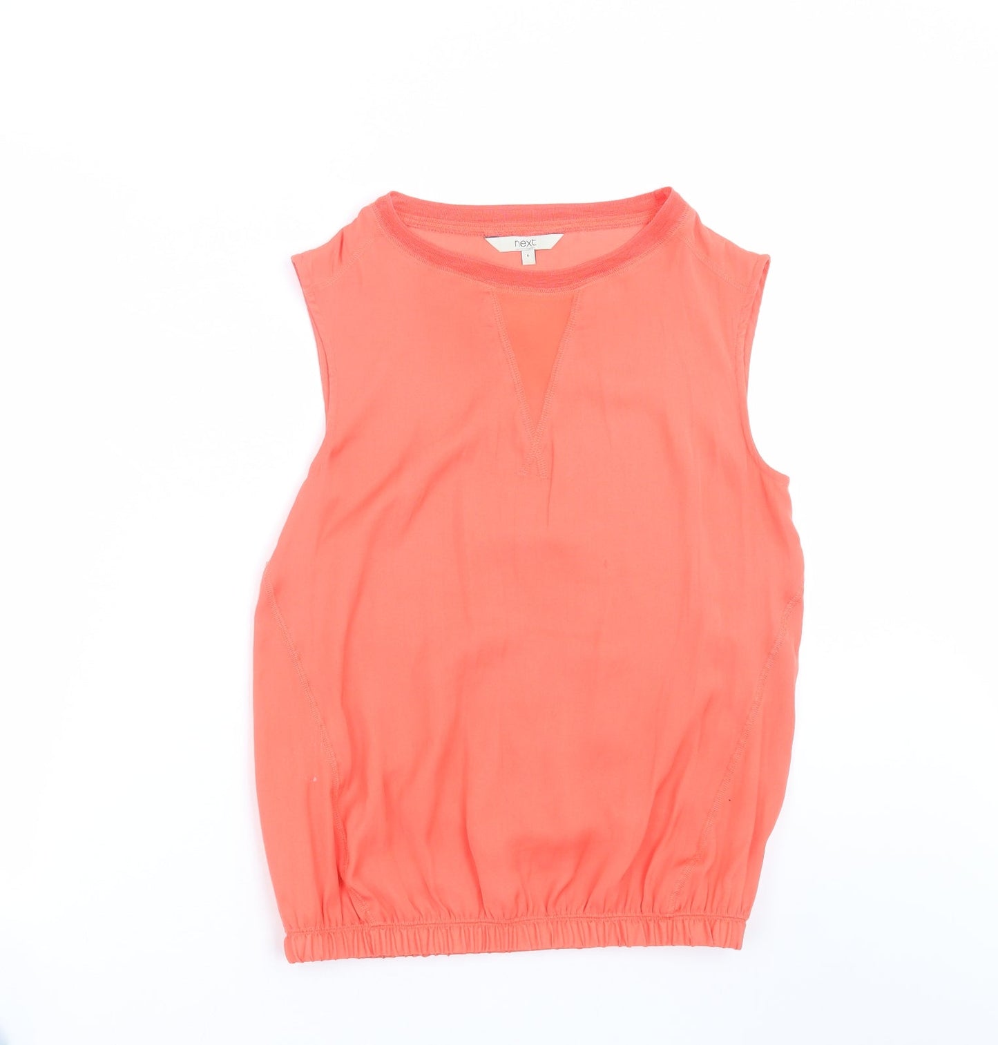 Womens UK Size 6 NEXT Orange Basic Blouse