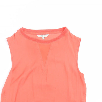 Womens UK Size 6 NEXT Orange Basic Blouse