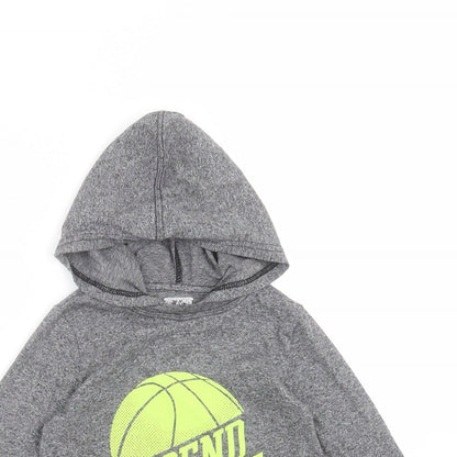 The Childrens Place Boys Grey   Pullover Hoodie Size 4 Years  - basketball