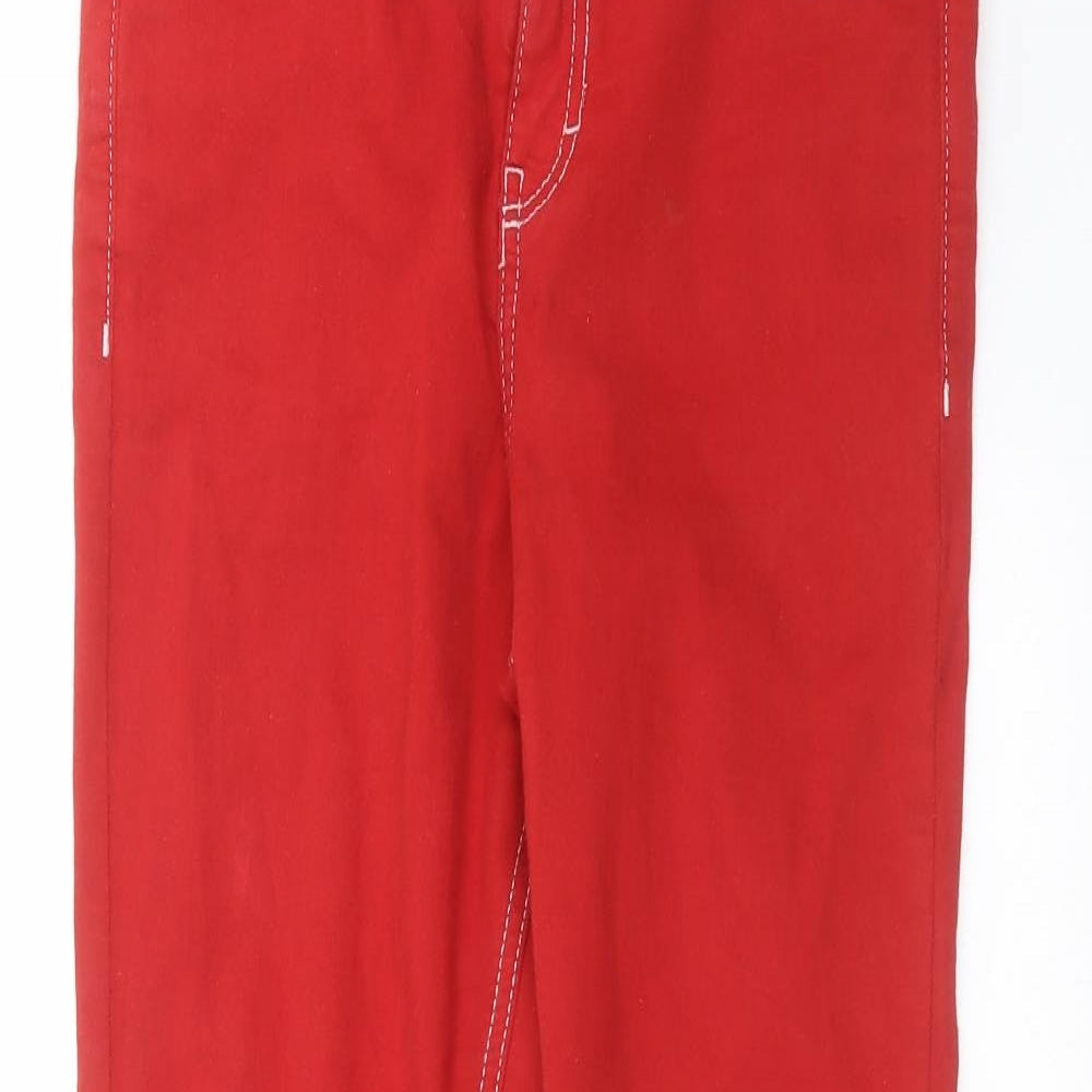 Topshop Womens Red  Denim Skinny Jeans Size 30 in L27 in