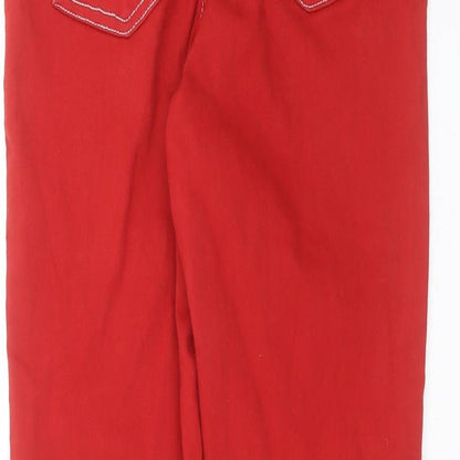 Topshop Womens Red  Denim Skinny Jeans Size 30 in L27 in