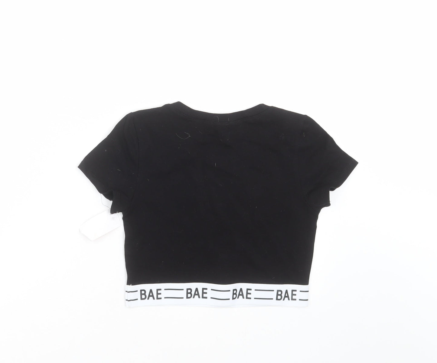 Bozzolo Womens Black   Cropped T-Shirt Size S  - bae