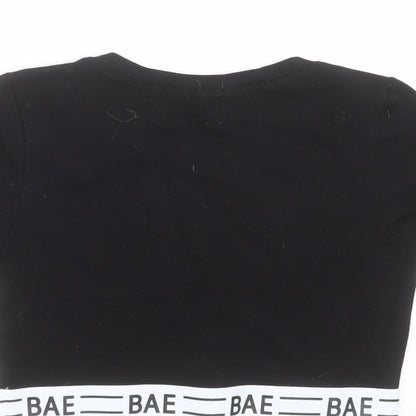 Bozzolo Womens Black   Cropped T-Shirt Size S  - bae
