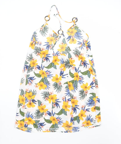 New Look Womens White Floral  Shift  Size M