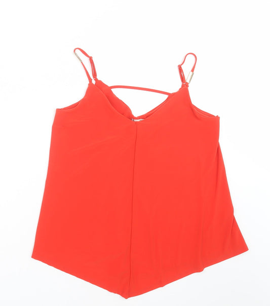 George Womens Red   Basic Blouse Size 14