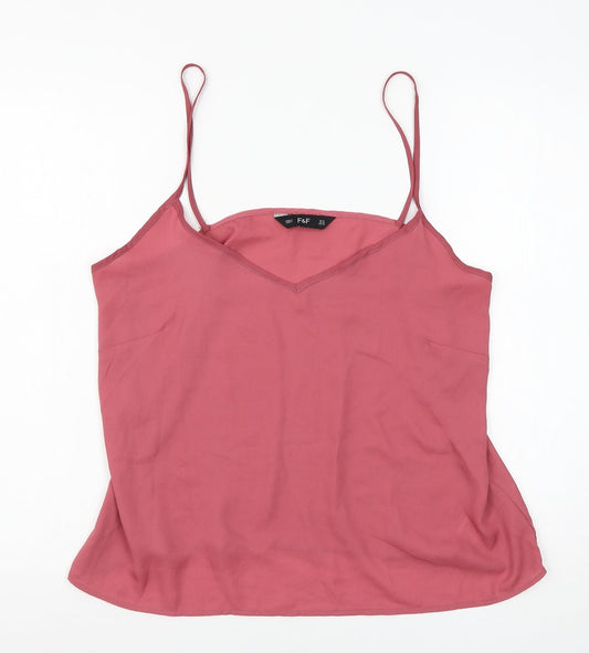 F&F Womens Pink   Basic Tank Size 14