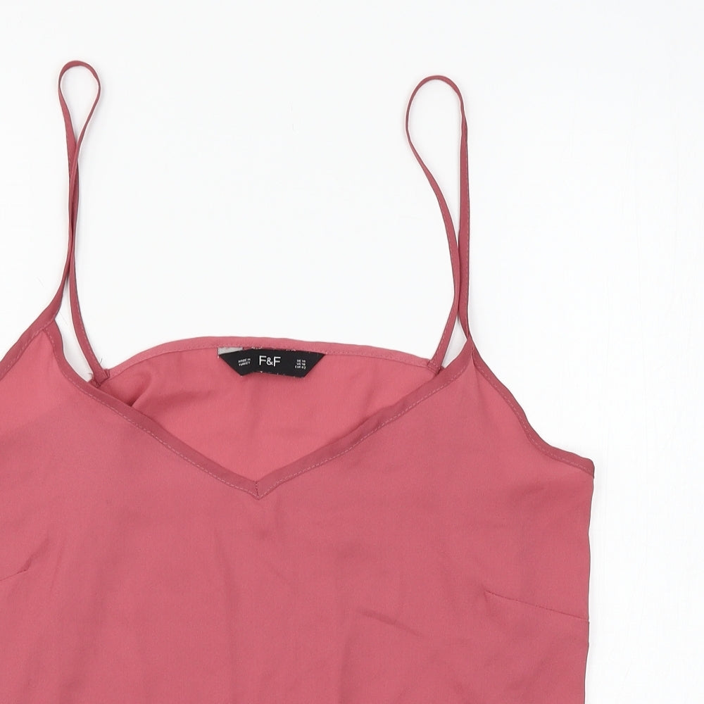 F&F Womens Pink   Basic Tank Size 14